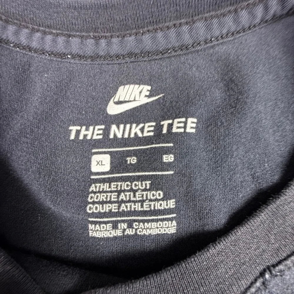 Nike Mens Athletic Cut Camo Logo Graphic T-Shirt Black XL Short Sleeve Tee